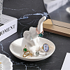1Pc Elephant Shape Porcelain Jewelry Plate DJEW-SC0001-09-4