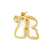 304 Stainless Steel Pendants STAS-R137-01G-R-1
