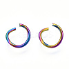 Ion Plating(IP) Rainbow Color 304 Stainless Steel Open Jump Rings X-STAS-N098-062A-01-2
