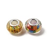Printed Transparent Resin European Beads RESI-C063-03K-2
