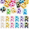 20Pcs UV Plating Opaque Acrylic European Beads OACR-TADJ0001-16R-1