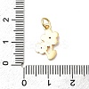 Brass Pave Clear Cubic Zirconia Pendants KK-G554-07G-02-3