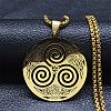 201 Stainless Steel Pendant Necklaces NJEW-K253-01G-1