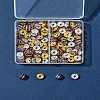 120Pcs 2 Colors Brass Rhinestone Spacer Beads RB-FS0001-05A-8