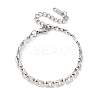 304 Stainless Steel Panther Chain Bracelets for Women BJEW-R027-07P-4