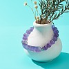 Natural Amethyst Beaded Stretch Bracelet BJEW-JB08879-05-1
