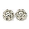 Rack Plating Brass Micro Pave Clear Cubic Zirconia Bead Caps KK-K386-14P-1