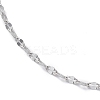 Non-Tarnish 304 Stainless Steel Dapped Chain Necklace for Men Women STAS-B039-07P-2