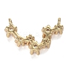 Brass Micro Clear Cubic Zirconia Pendants ZIRC-F120-019G-11-2