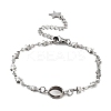 Tarnish Resistant 201 Stainless Steel Link Bracelet Settings Fit for Cabochons LS-MAK-K023-01D-P-1