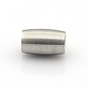304 Stainless Steel Matte Surface Magnetic Clasps with Glue-in Ends STAS-O042-A-23-2