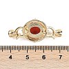 Brass Micro Pave Clear Cubic Zirconia Fold Over Clasps KK-U043-54G-01-3