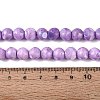 Ombre Effect Dyed Electroplate Opaque Glass Beads Strands EGLA-Q130-01A-13-5