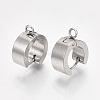 Tarnish Resistant 201 Stainless Steel Hoop Earring Findings STAS-S079-79-3