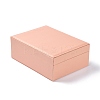 PU Imitation Leather Jewelry Organizer Box with Lock CON-P016-B02-3