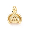 Brass Micro Pave Cubic Zirconia Charms X-KK-C012-44G-2