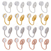 16Pcs 4 Colors Brass Vortex Clip-on Earring Findings FIND-FH0007-97-1