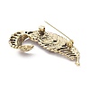 Leaf Alloy Glass Brooches JEWB-E041-04AB-3