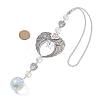 Glass Round Hanging Suncatchers HJEW-JM04608-3