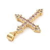 Rack Plating Brass Micro Pave Cubic Zirconia Pendants KK-Z064-11G-3