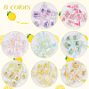 CHGCRAFT 48Pcs 8 Colors Transparent Resin Pendants RESI-CA0001-30-5