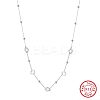 925 Sterling Silver Ring Twisted Oval L?ink Chain Necklaces for Women NJEW-H074-02S-2