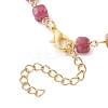 Natural Multicolor Tourmaline Beads Link Chain Bracelets for Women BJEW-JB13238-4