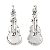 Brass Micro Pave Clear Cubic Zirconia Pendants KK-B102-21P-1