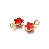 Brass Enamel Charms KK-C106-03G-3