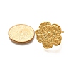 Flower 201 Stainless Steel Open Cuff Ring for Women LS-RJEW-A053-02H-G-3