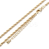 Brass Rope Chain Necklaces NJEW-K123-12G-1