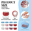 100Pcs 4 Colors Polymer Clay Rhinestone European Large Hole Beads with Silver Color Plated Brass Cores FPDL-TA0001-02-4