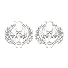 Non-Tarnish 304 Stainless Steel Bat Hoop Earrings for Women LS-EJEW-R156-08P-1