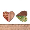Opaque Resin and Walnut Wood Pendants RESI-T060-16M-3