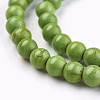 Synthetic Turquoise Beads Strands TURQ-G106-6mm-02B-3