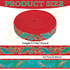 10 Yards Ethnic Style Embroidery Polyester Ribbons OCOR-FG0002-26B-2