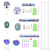 Biyun 3 Sets 3 Style DIY Diamond Painting Wind Chime Kits DIY-BY0001-24-5