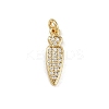 Brass Micro Pave Cubic Zirconia Charms KK-H077-02G-06-1