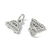 Brass Micro Pave Clear Cubic Zirconia Pendants KK-S367-13A-2