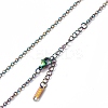 Ion Plating(IP) 304 Stainless Steel Cable Chain Necklace for Men Women NJEW-K245-014D-2