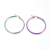 201 Stainless Steel Big Hoop Earrings EJEW-A052-20B-M-1