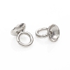 201 Stainless Steel Bead Cap Pendant Bails STAS-G224-24P-05-3