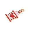 Valentine's Day Alloy Enamel Pendants ENAM-I084-01KCG-17-2