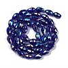 Transparent Electroplate Glass Beads Strands LS-EGLA-N013-T8mm-B07-2
