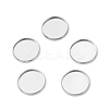 Tarnish Resistant Flat Round 304 Stainless Steel Plain Edge Bezel Cups STAS-R083-02-1