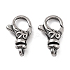 Tibetan Style 316 Stainless Steel Lobster Claw Clasps STAS-K276-12B-AS-1
