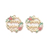 Rack Plating Alloy Enamel Pendants LS-ENAM-N056-369KCG-01-1