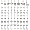 Butterfly Tibetan Style Alloy Pendant Decorations HJEW-HY00129-1