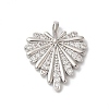 Rack Plating Brass Clear Cubic Zirconia Pendants KK-Z056-13P-1