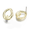 Rack Plating Alloy Stud Earring Findings PALLOY-N155-64-NR-2